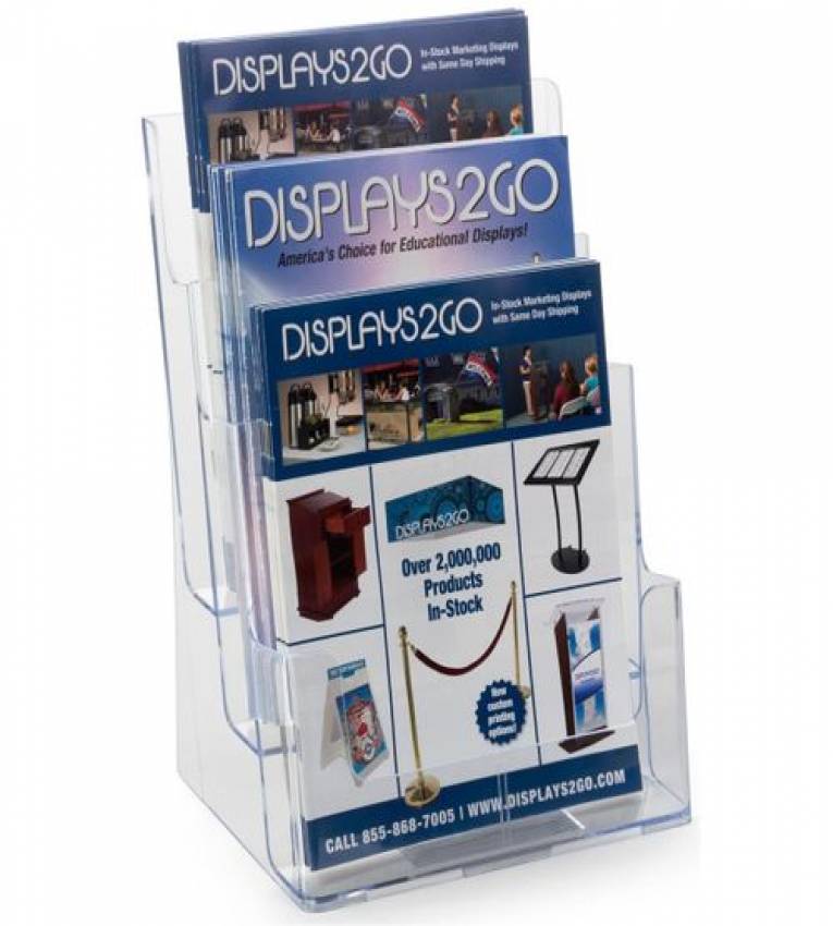 A4/3Etg PORTE BROCHURE , porte Publicitaire et Présentoir en plastique